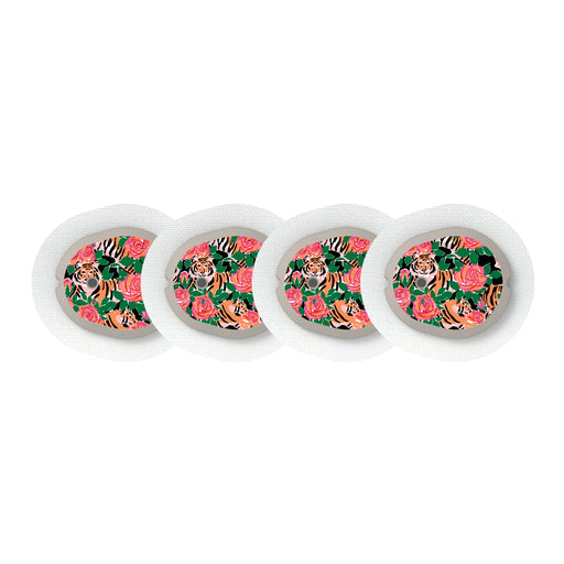 Peelz Rosey Tigers Designed for the DEXCOM G7 and Stelo Transmitter Peelz/Stickers
