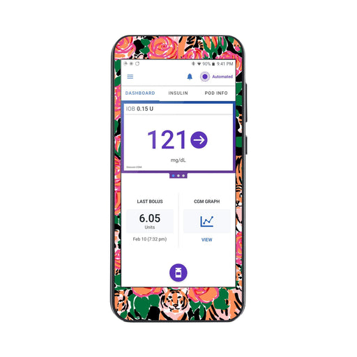 Peelz Rosey Tigers Sticker for Omnipod® 5 Controller – Pump Peelz Peelz/Stickers