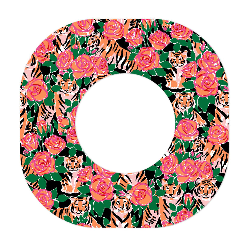 Peelz Rosey Tigers Dexcom G7 and Stelo Patch Tape - Pump Peelz Patch Medical Tape