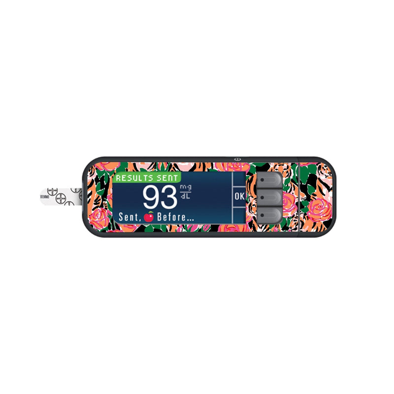 Peelz Rosey Tigers for Bayer Contour Next Glucometer Peelz/Stickers