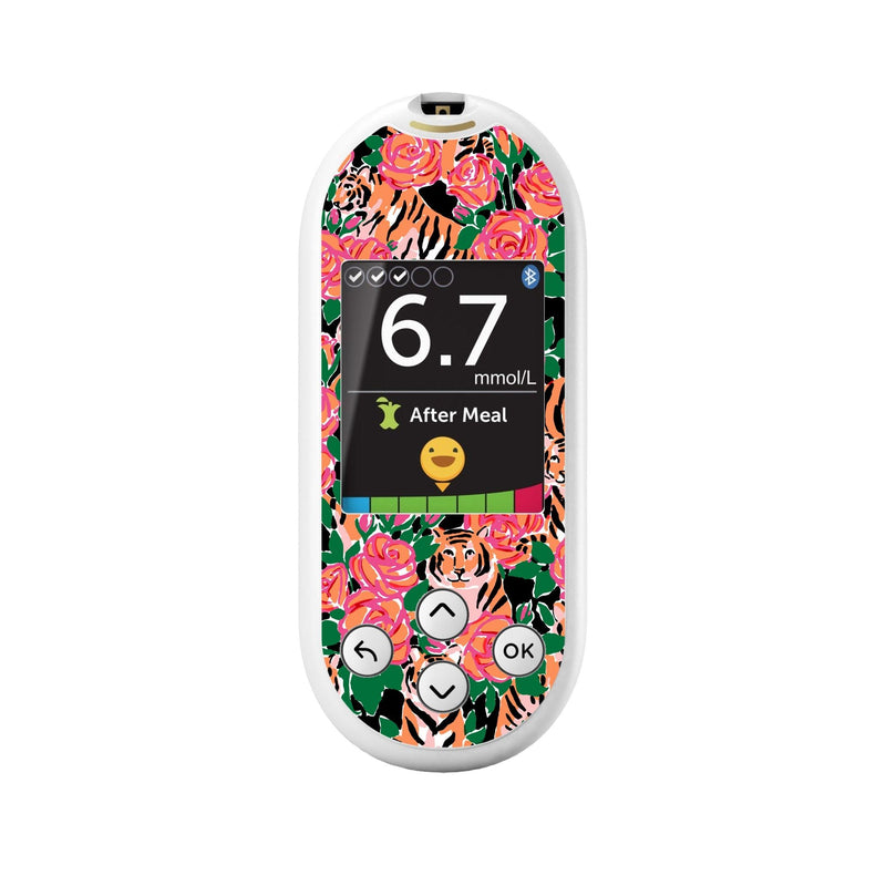 Peelz Rosey Tigers for OneTouch Verio Reflect Glucometer Peelz/Stickers