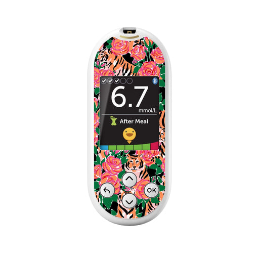 Peelz Rosey Tigers for OneTouch Verio Reflect Glucometer Peelz/Stickers