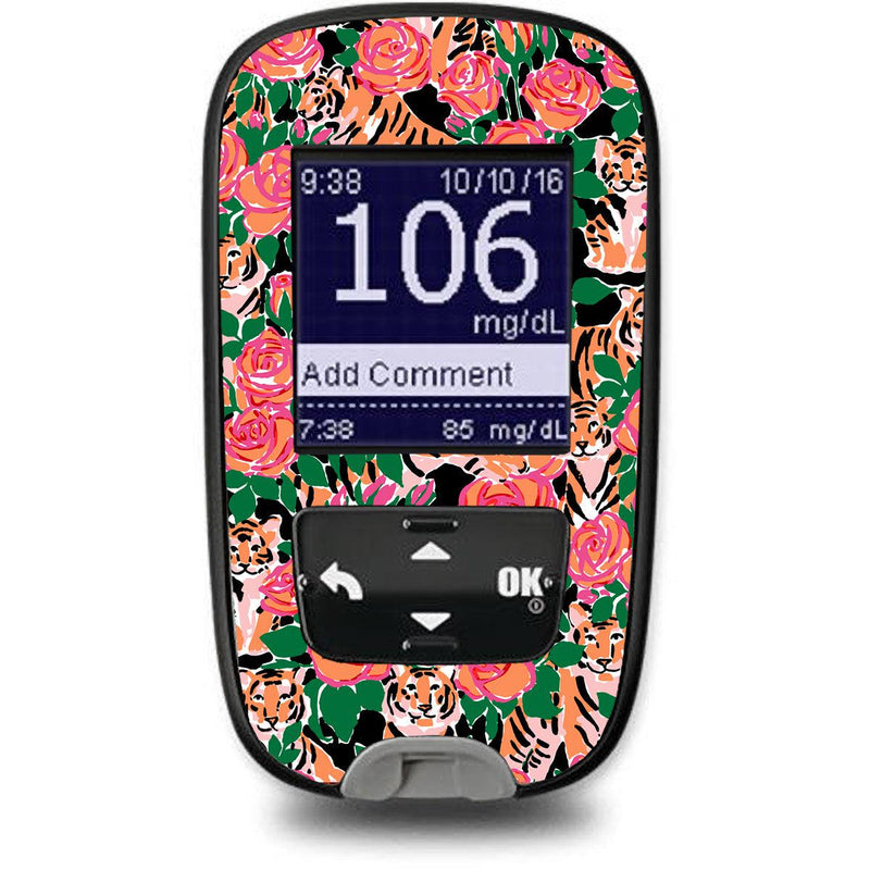 Peelz Rosey Tigers for the Accu-Chek Guide Glucometer Peelz/Stickers