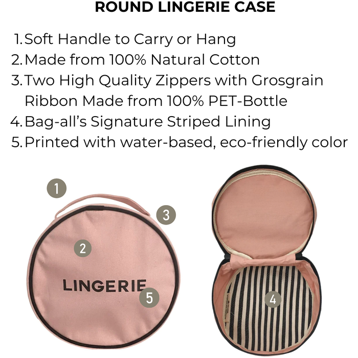 Bag-All - Round Lingerie Case, Pink/Blush