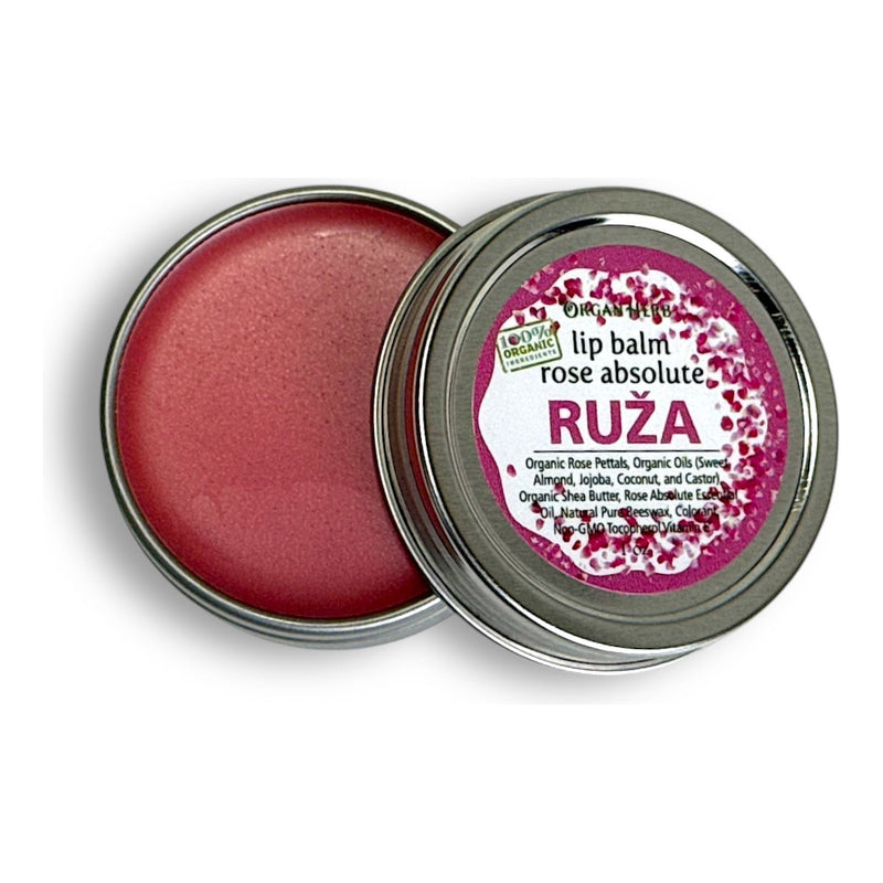 OrganHerb OrganHerb Organic Rose Absolute Lip Balm 1 oz – Luxurious Hydration with Pure Rose Essence Organic Lip Balms