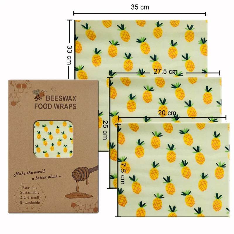 SmartPursue™ Eco-Friendly Reusable Food Wraps beeswax food wraps