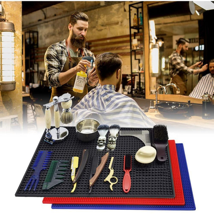 Pro Barber Station Mat Anti-Skid Hair Styling Tool Flexible Clippers Trimmer Mat
