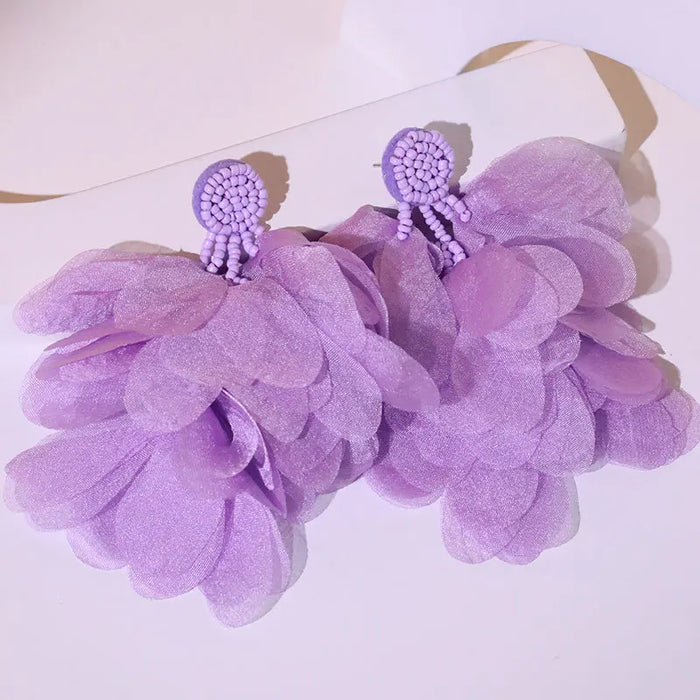 Handmade Cotton Long Tassel  Earrings -Sexikinis Swim