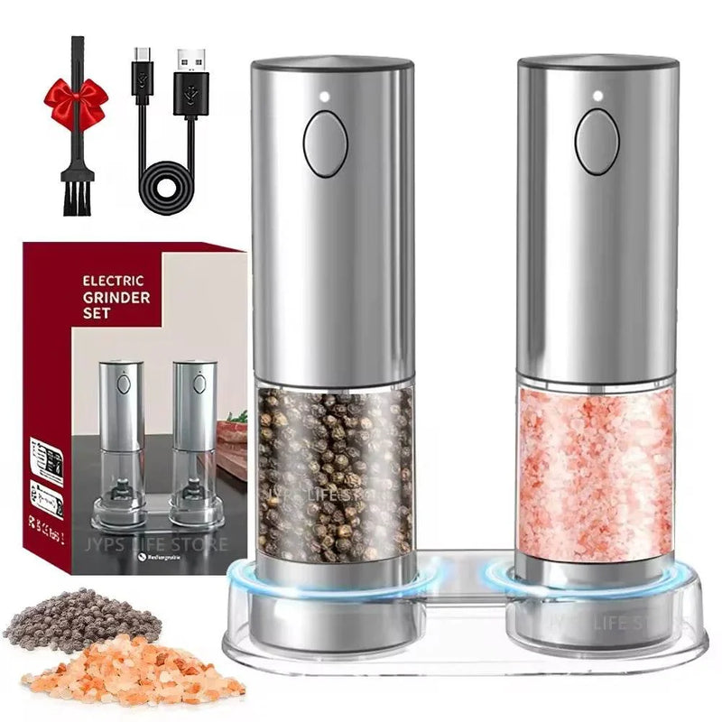 SmartPursue™ Rechargeable Electric Pepper Grinder – Adjustable Spice Mill Spice Grinders