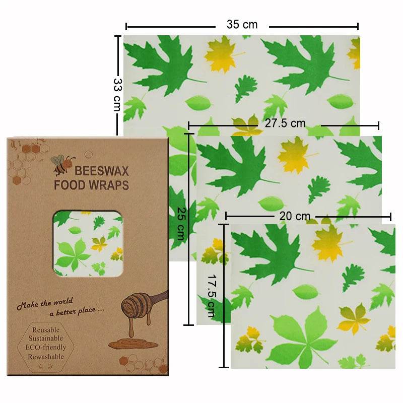 SmartPursue™ Eco-Friendly Reusable Food Wraps beeswax food wraps