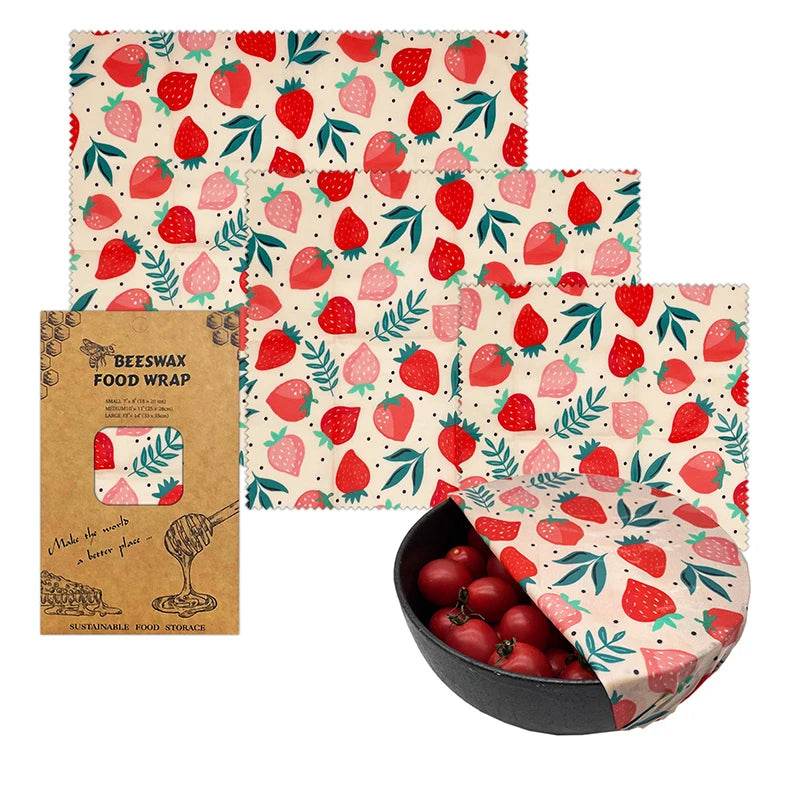 SmartPursue™ Eco-Friendly Reusable Food Wraps beeswax food wraps