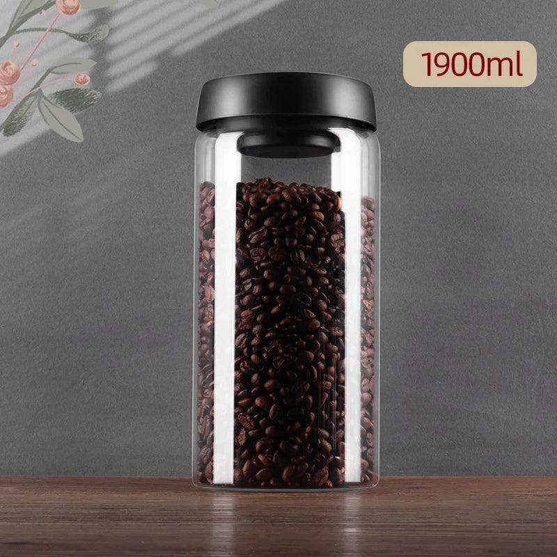 SmartPursue™ Vacuum Sealed Jug Coffee Beans Airtight Canister Kitchen Utensils