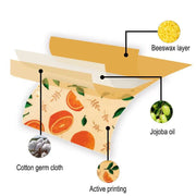 SmartPursue™ Eco-Friendly Reusable Food Wraps beeswax food wraps