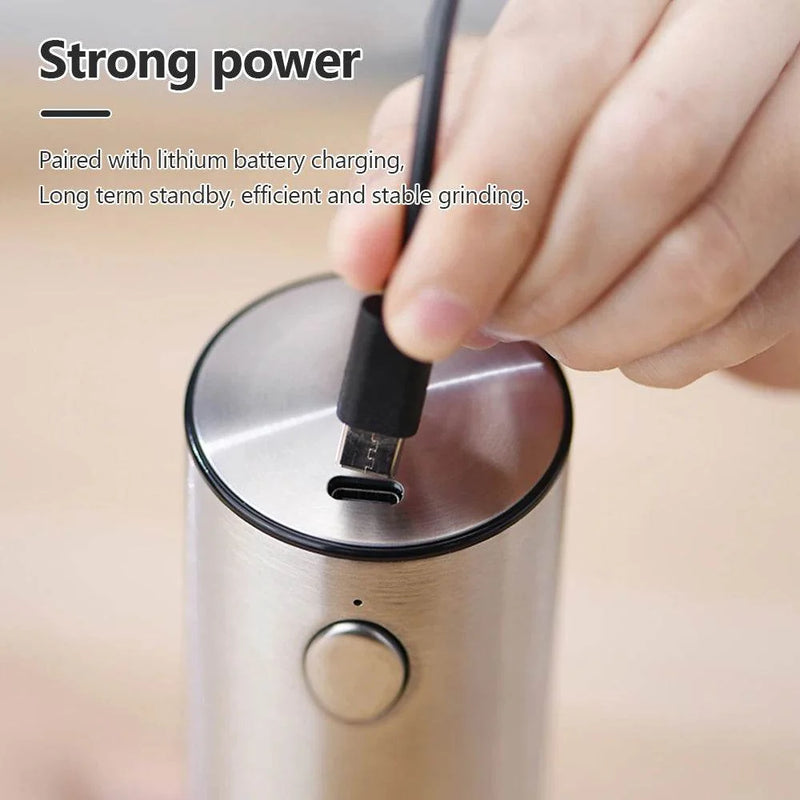 SmartPursue™ Rechargeable Electric Pepper Grinder – Adjustable Spice Mill Spice Grinders