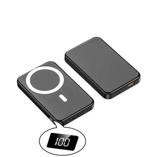 SmartPursue™ PowerHub ChargeMate wireless charger MagSafe Power Bank for iphone wireless power bank White Smoke Black Magnetic / 5000mAh,Black Magnetic / 10000mAh