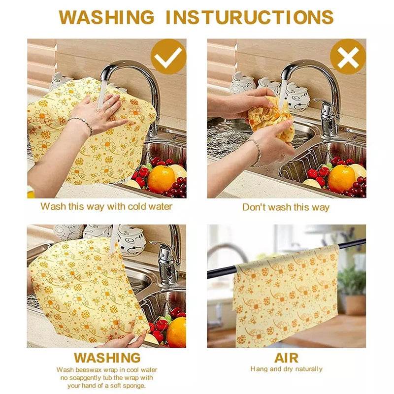 SmartPursue™ Eco-Friendly Reusable Food Wraps beeswax food wraps