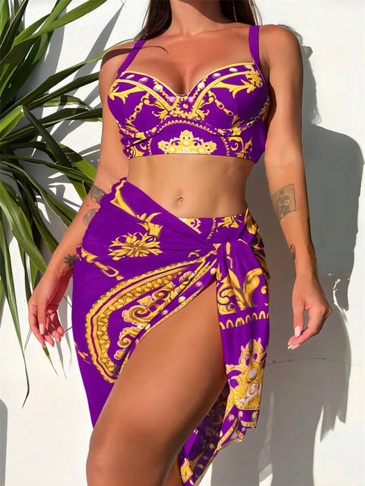 Lux three piece swimsuit summer - Sexikinis Swim