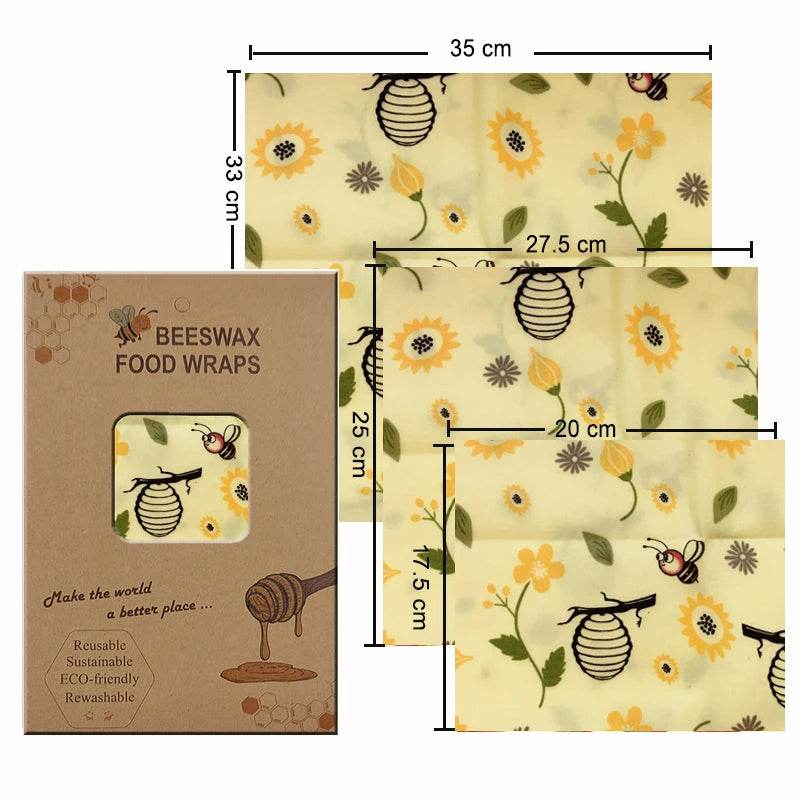 SmartPursue™ Eco-Friendly Reusable Food Wraps beeswax food wraps