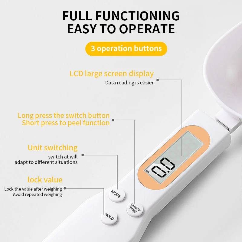 SmartPursue™ Mini Digital Spoon Scale – Precision Measuring Spoon Scale