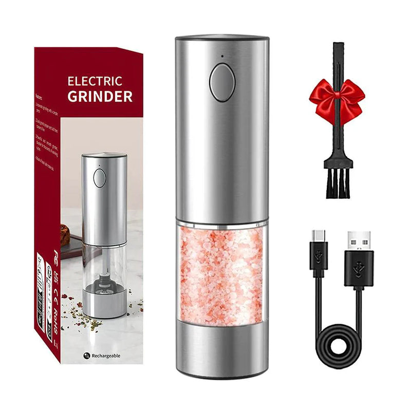 SmartPursue™ Rechargeable Electric Pepper Grinder – Adjustable Spice Mill Spice Grinders