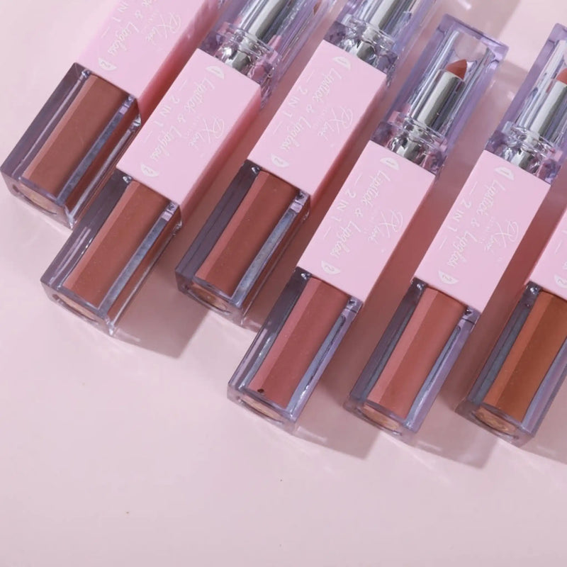 Prolux Cosmetics 2-in-1 Lipstick and Lip Gloss Combo