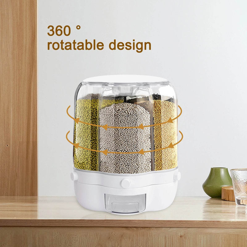 SmartPursue™ 6-Grid Rotating Food Dispenser Food Dispensers