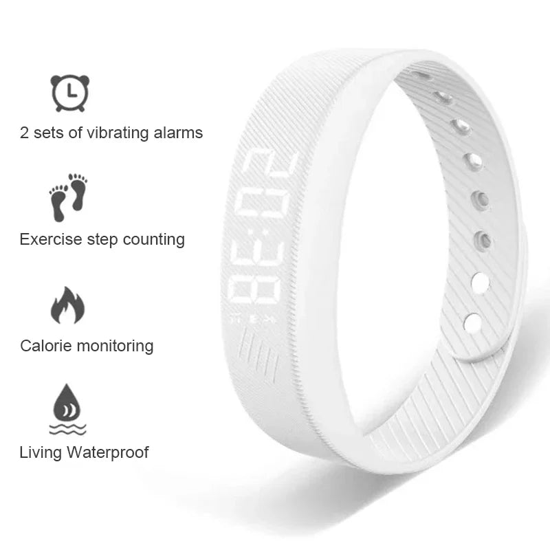 SmartPursue™ LED Digital Smart Bracelet Vibrating Alarm Clock Waterproof Clock Smart bracelet