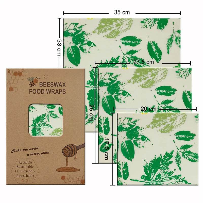 SmartPursue™ Eco-Friendly Reusable Food Wraps beeswax food wraps