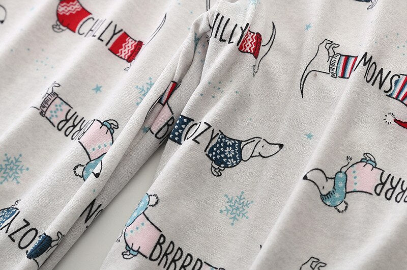 Stylish Dachshund Printed Pajama Set for Women by Dach Everywhere