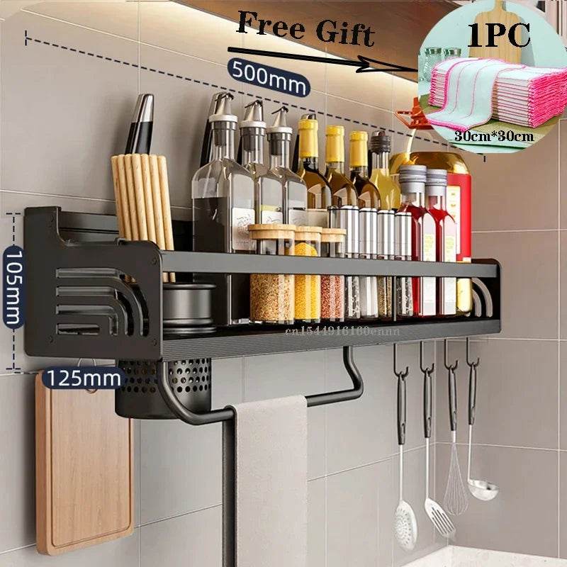 SmartPursue™ Wall-Mounted Kitchen Spice Rack Organizer spice organizer