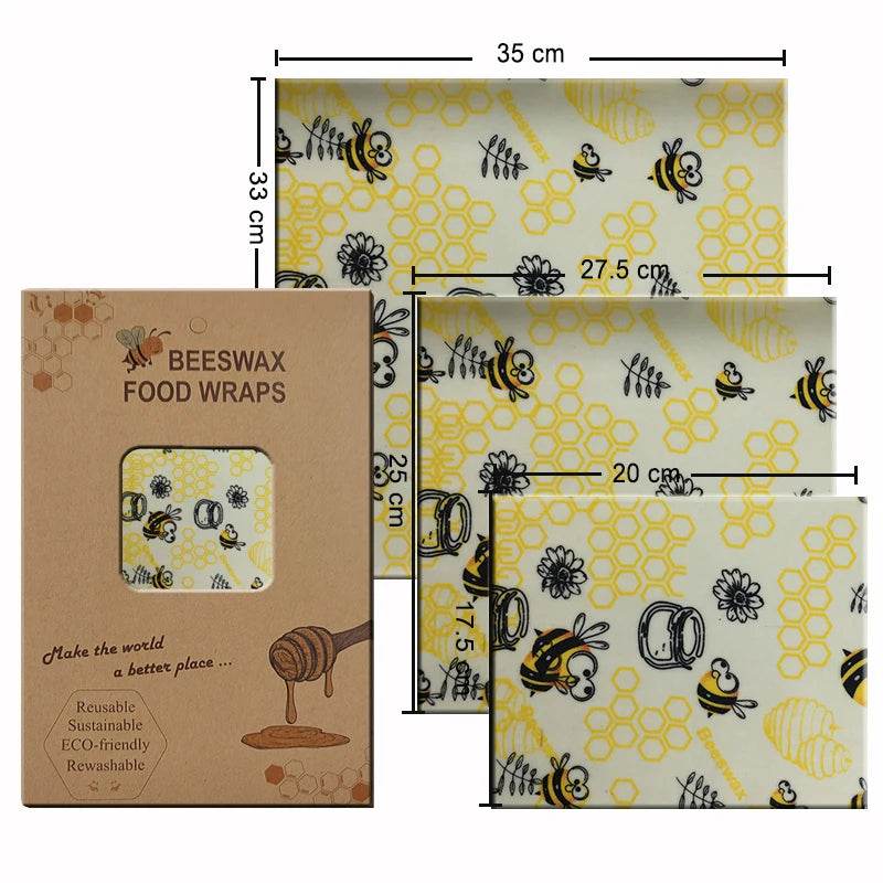 SmartPursue™ Eco-Friendly Reusable Food Wraps beeswax food wraps