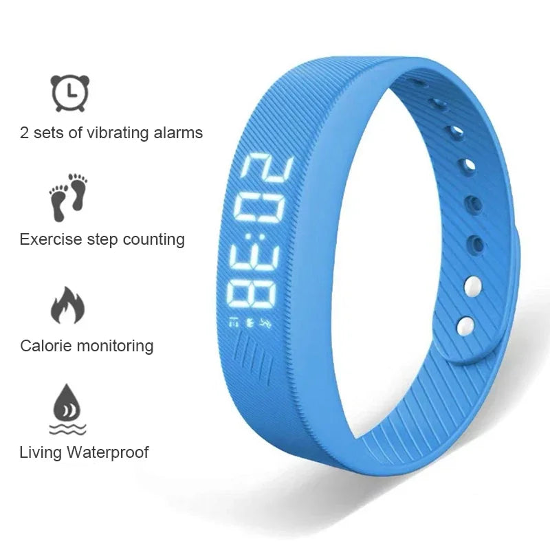 SmartPursue™ LED Digital Smart Bracelet Vibrating Alarm Clock Waterproof Clock Smart bracelet