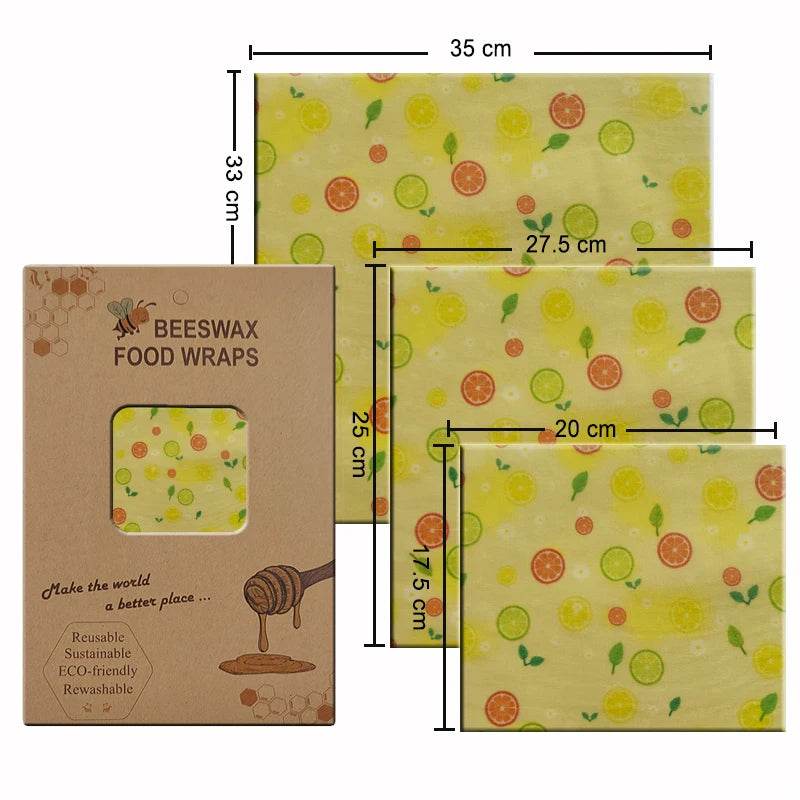 SmartPursue™ Eco-Friendly Reusable Food Wraps beeswax food wraps