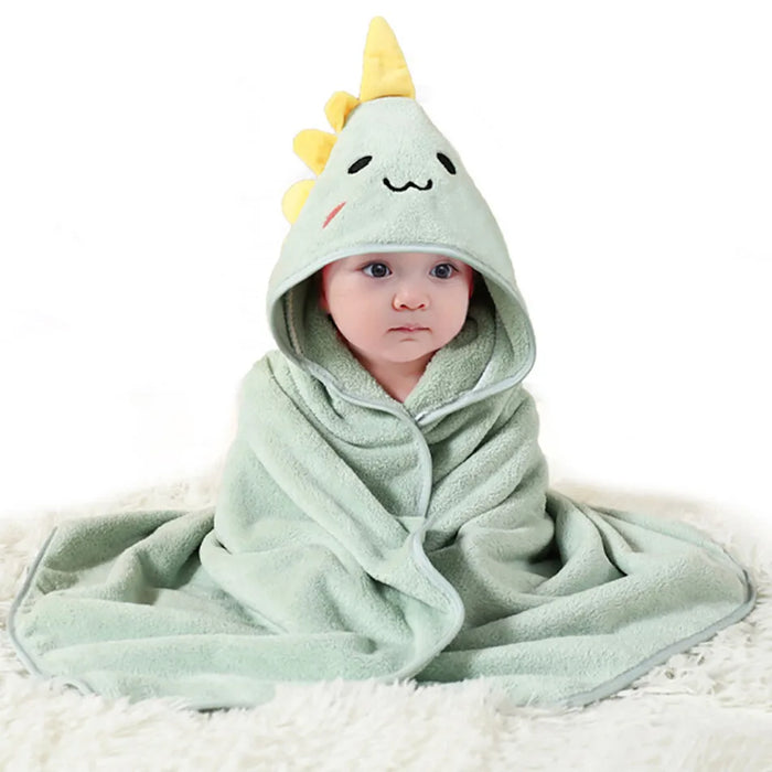 Thick Cotton Cartoon Hooded Bath Towel for Kids