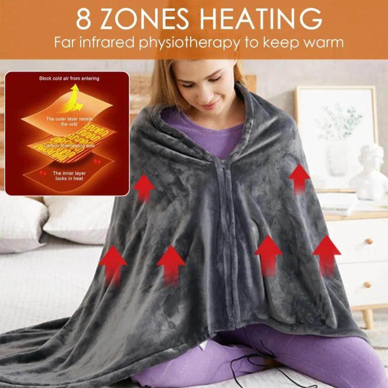 SmartPursue™ USB Electric Heated CozyGlow Heated Wrap Wearable Heated Blanket