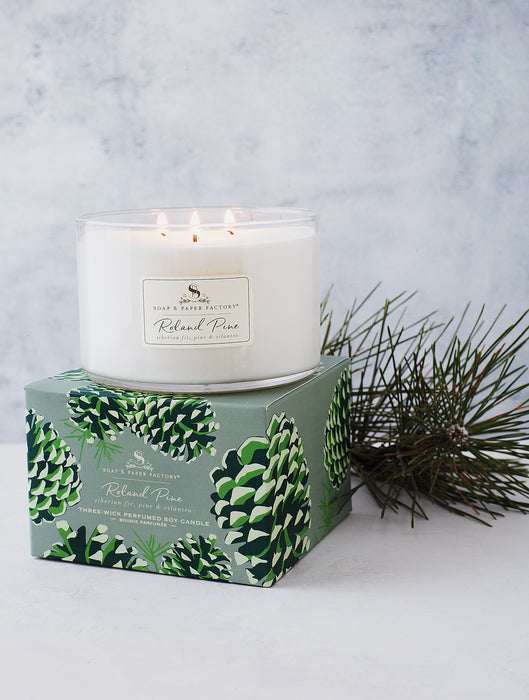 Roland Pine Three-Wick Candle