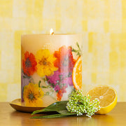 Rosy Rings Gold Accent & Signature Botanical Candle Plate Candle Plate