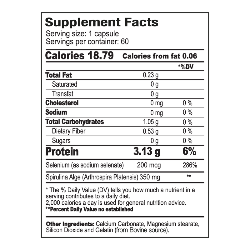 Paleolife Selenium + Spirulina SELENIUM + SPIRULINA