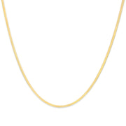 Bids.com Unisex Solid 14K Yellow Gold 2.8mm Imperial Herringbone Chain Necklace - 18" Inches Necklaces