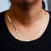 Bids.com Unisex Solid 14K Yellow Gold 2.8mm Imperial Herringbone Chain Necklace - 18" Inches Necklaces