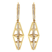 Bids.com 14K Yellow Gold 5/8 Cttw Diamond Geometrical Pillar Drop and Dangle Earrings (G-H Color, SI1-SI2 Clarity) Earrings
