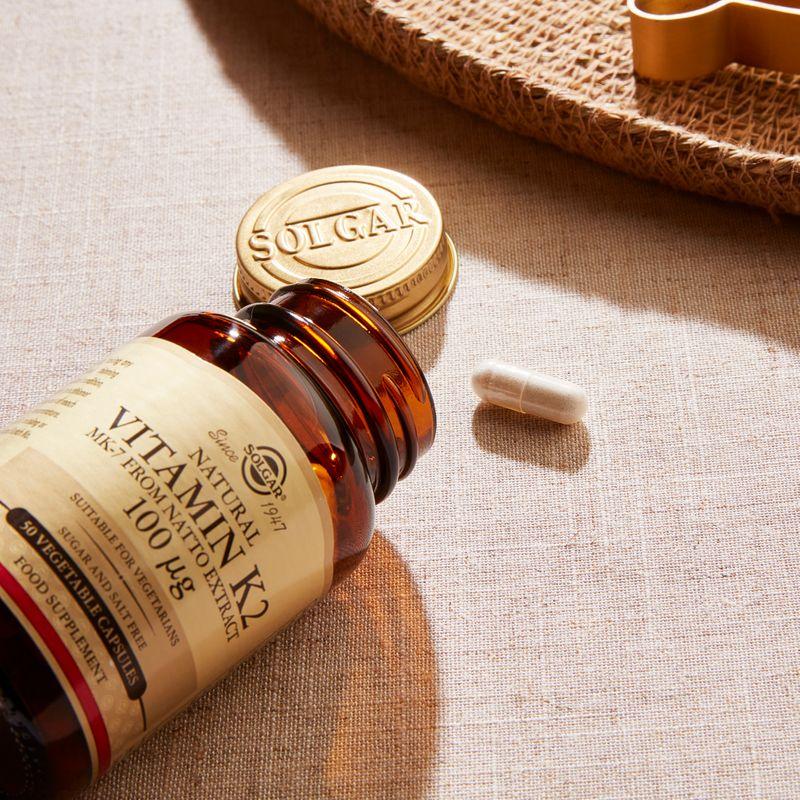 SOLGAR Solgar Vitamin K2 100 mcg - 50 Vegetable Capsules - 5 Oz Vitamin K2 Supplement