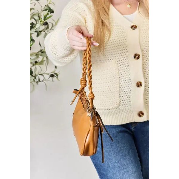 SHOMICO Braided Strap Shoulder Bag