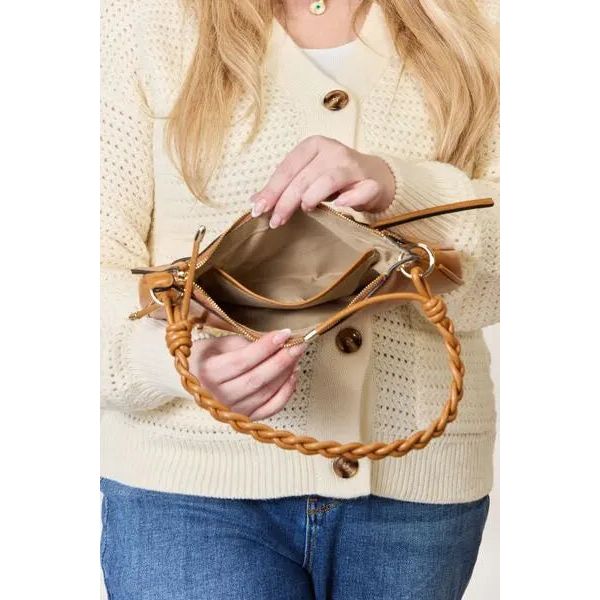 SHOMICO Braided Strap Shoulder Bag