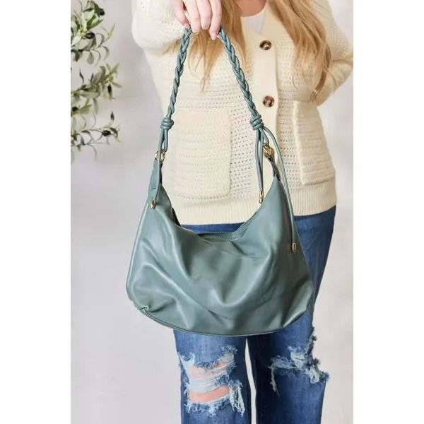 SHOMICO Braided Strap Shoulder Bag