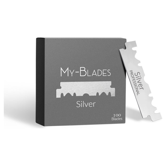 My-Blades Silver Single Edge Razor Blades 100 ct