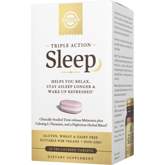 Solgar Triple Action Sleep 60 Tri-layered Tablets / 5 Oz