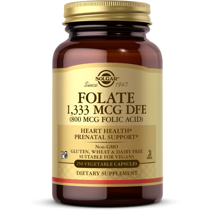 Solgar Folate 800 MCG Folic Acid 250 Tablets