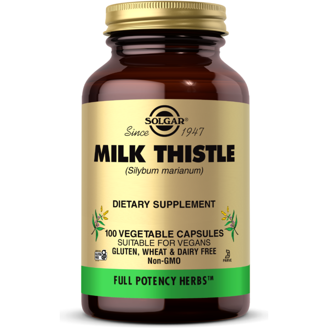 SOLGAR Solgar Full Potency Milk Thistle Vegetable Capsules, 100 Count / 5Oz Vitamins & Supplements