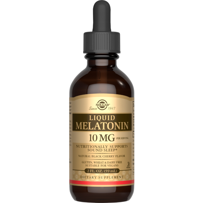 Solgar Liquid Melatonin 10 mg Natural Black Cherry Flavor - 2 fl oz.